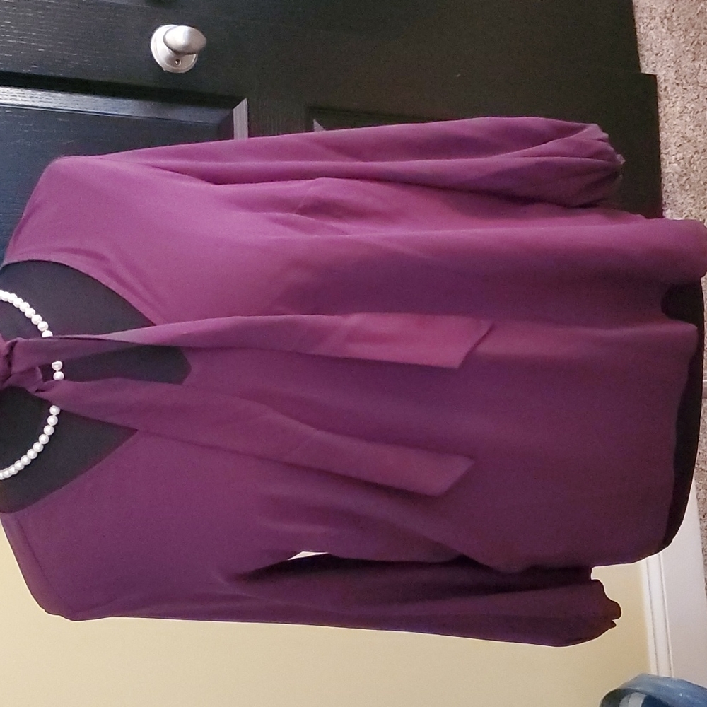 Eloquii tie neck blouse